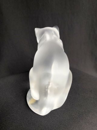 Lalique Vintage New/Old Stock Opalesant “Grooming Cat” Figurine 9