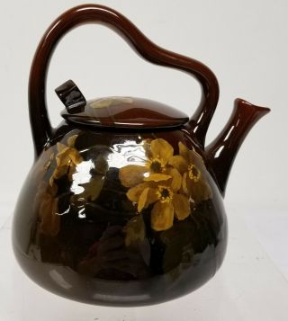 Antique Rookwood Floral Teapot Jeanette Swing Standard Glaze