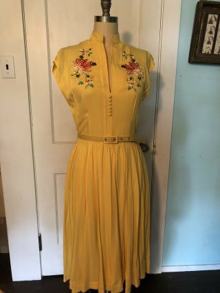 Trashy Diva Embroidered Oriental Dress Size 12 - Vintage Inspired