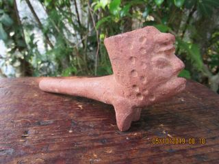 Authentic Maya Pre Columbian Clay Pipe