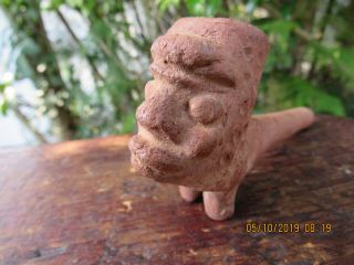 AUTHENTIC MAYA Pre Columbian Clay Pipe 2