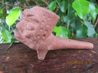 AUTHENTIC MAYA Pre Columbian Clay Pipe 3