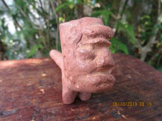 AUTHENTIC MAYA Pre Columbian Clay Pipe 4