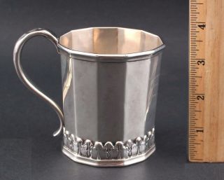 Antique Hallmarked 1841 Boston Lincoln Reed American Pure Coin Silver Childs Cup 2