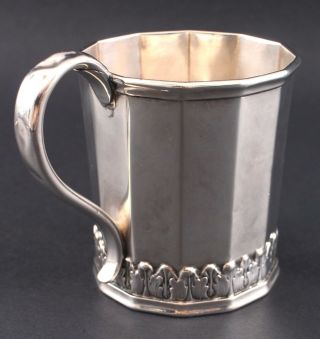 Antique Hallmarked 1841 Boston Lincoln Reed American Pure Coin Silver Childs Cup 3