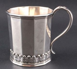 Antique Hallmarked 1841 Boston Lincoln Reed American Pure Coin Silver Childs Cup 5