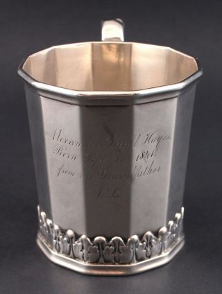 Antique Hallmarked 1841 Boston Lincoln Reed American Pure Coin Silver Childs Cup 6