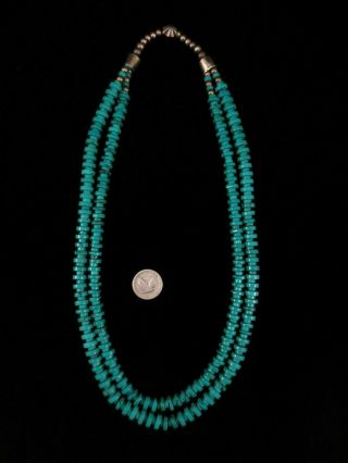 Vintage Turquoise And Sterling Silver Necklace