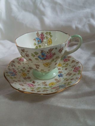 Foley Bone China Vintage Tea Cup And Saucer Made In Longton England C