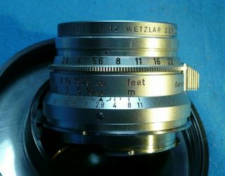 Vintage 1959 Leitz Wetzlar Germany Summaron 1:2.  8/35 Lens Fits M3 6