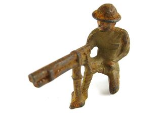 Cast Iron Soldier Grey Iron Manoil or Barclay Vintage 1920 ' s 1930 ' s 841291 2