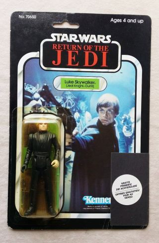 Vintage Star Wars Luke Skywalker Jedi Knight Rotj With Clipper Sticker Wrap Moc