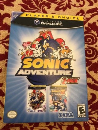 Sonic Adventure 2 Pack Complete Cib Nintendo Gamecube Rare
