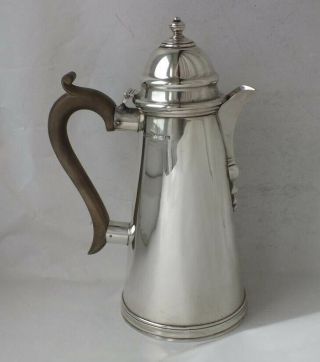 Dainty Solid Sterling Silver Coffee Pot/ Water Jug 1919/ H 19.  5 Cm/ 388 G