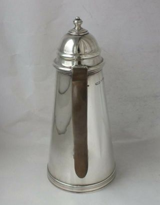 Dainty Solid Sterling Silver Coffee Pot/ Water Jug 1919/ H 19.  5 cm/ 388 g 4