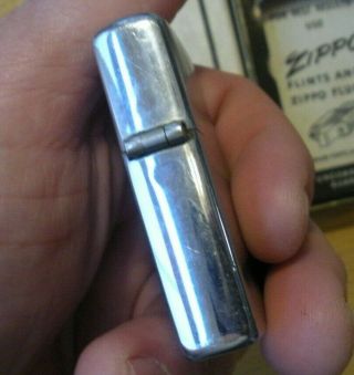 RARE Vintage Zippo 3 Barrel Hinge 16 Hole Lighter PAT 2032695 W/ INSERT 3