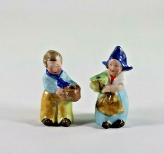 Antique German Porcelain Dutch Boy And Girl Figurines