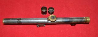 Antique RARE Austrian K.  Kahles? 2.  5 X rifle scope w/ mounts 1 year 2