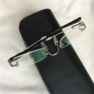 Mens Pre - Owned Chrome Hearts Fashion Vintage Retro Eyeglasses Business Frameless