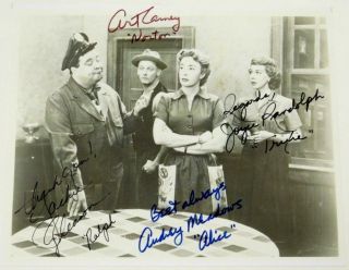 The Honeymooners 1950s Tv Series Rare Signed Cast Photo 4 Autograph Signatures