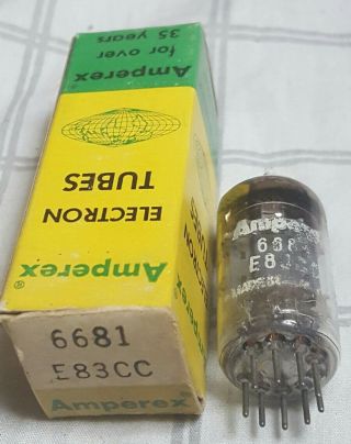 Rare Amperex 6681 E83cc Siemens - Halske Broadcast 3 Mica Vintage Tube 12ax7 Nos