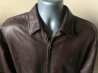 Vintage Ralph Lauren Butter Soft Leather Jacket Men ' s Medium Brown W/ Pony EUC 2