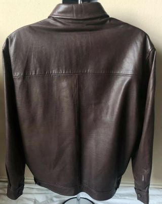 Vintage Ralph Lauren Butter Soft Leather Jacket Men ' s Medium Brown W/ Pony EUC 5