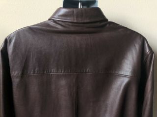Vintage Ralph Lauren Butter Soft Leather Jacket Men ' s Medium Brown W/ Pony EUC 6
