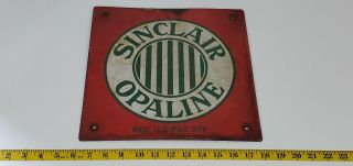 Vintage Sinclair Opaline Porcelain Lubester Oil Pump Plate Sign Gas Station 12 