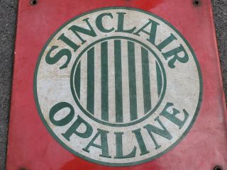 Vintage Sinclair Opaline Porcelain Lubester Oil Pump Plate Sign Gas Station 12 