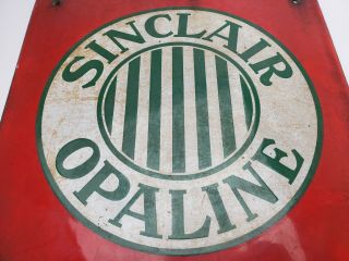 Vintage Sinclair Opaline Porcelain Lubester Oil Pump Plate Sign Gas Station 12 