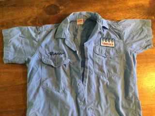 Vintage MARV Hamm ' s BEER 100 Cotton Delivery Uniform Work Shirt Men M Authentic 2