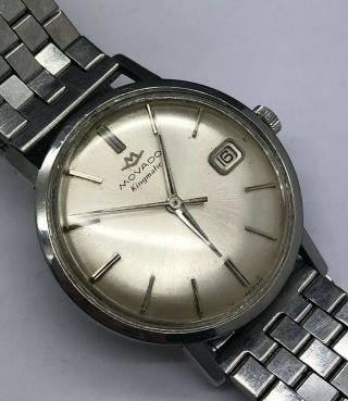 Vintage 1960 ' s Movado KingMatic Sub - Sea Automatic 538 28J Date Men ' s Wrist Watch 7