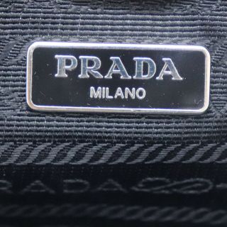 PRADA Logos Hand Bag Black Nylon Leather Zipper China Vintage Authentic BB474 W 11