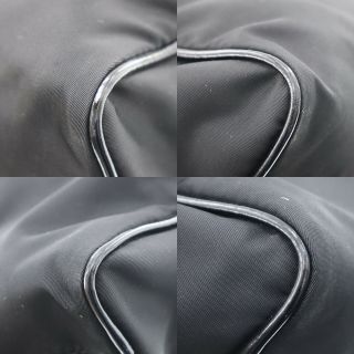 PRADA Logos Hand Bag Black Nylon Leather Zipper China Vintage Authentic BB474 W 5