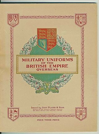 Militaria Great British Empire Uniforms Overseas 50 Cigarette Cards 1939