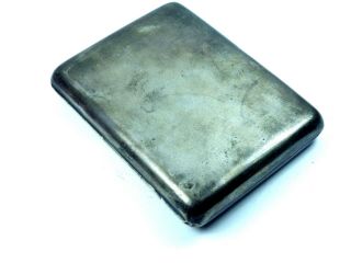 Antique Russian / Estonian Silver 875 Cigarette Case Viking Ship 174 g 9