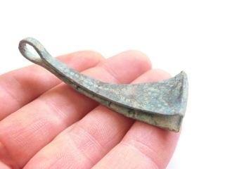 Extremely Rare Ancient CELTIC Decorated Bronze Tweezers COSMETIC - La Tene 300 BC 2