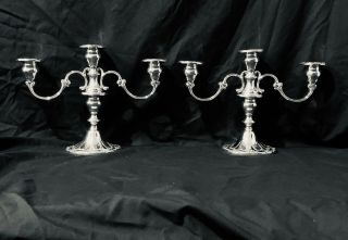 GORHAM STERLING CHANTILLY PATTERN 3 ARM CANDELABRA - 750 2