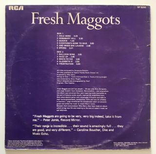 FRESH MAGGOTS extremely rare 1971 RCA 1st pressing prog folk LP SF 8205 2