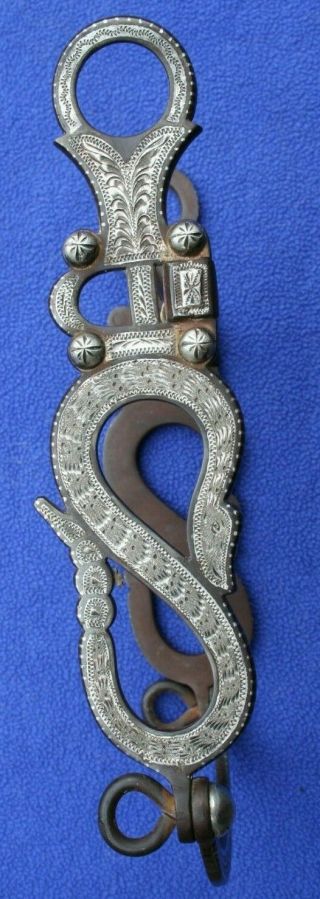 Vintage Sterling Silver Garcia Iron Rattlesnake Bridle Headstall Bit