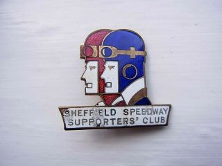 Sheffield Speedway Supporters Club Vintage Badge Stamped Fattorini