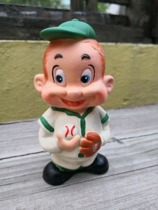 Vtg Rare Mexican Rubber Squeaky Toy Baseball Player 7 Vinilos Romay In Ob