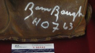 Sammy Baugh (D.  2008) Signed VINTAGE HUTCH BASEBALL GLOVE W/HOF 63 - JSA V96592 2