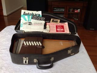 Vintage Oscar Schmidt Acoustic 21 Chord 36 String Autoharp With Case
