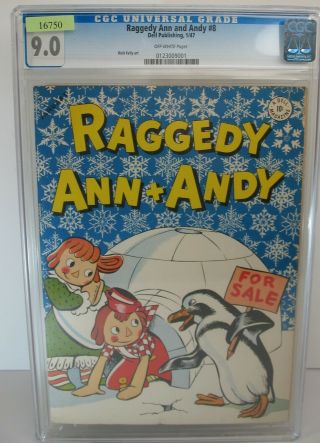 Vtg Dell Raggedy Ann And Andy Comics 8 01/1947 Cgc 9 Vf/nm 0123009001