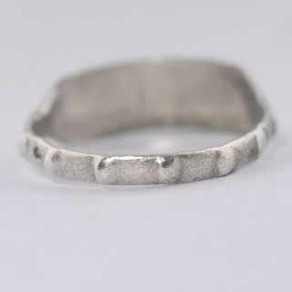 Antique Georgian Sterling Silver Faith Hope and Charity Heart Anchor Sz 5.  5 Ring 7