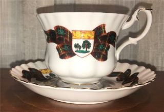 Royal Albert " Prince Edward Island " Tartan English Fine Bone China Cup & Saucer