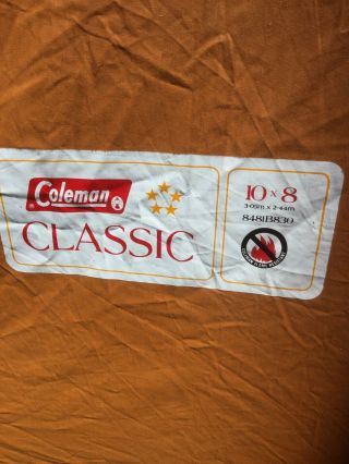 Vintage Classic Coleman Canvas Tent 10 ' X 8 ' Model 8481b830 10