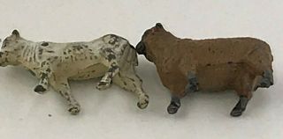 Antique Toy Lead Farm Animals Hills Co BABY CALF & Britain ' s Ltd LAMB England 5